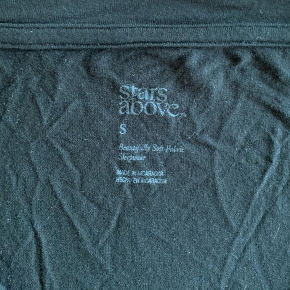black super soft Stars Above v neck sleep tee size small - Picture 2 of 2
